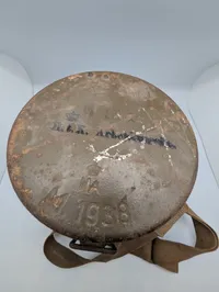 Dansk M/1938 Gasmaske med Filter og Original Metaldåse