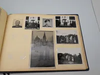 To vintage fotoalbum i læder og tekstil Soldat før under og efter krigen DK 