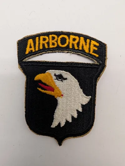 101st Airborne Division "Screaming Eagles" Broderet Militærmærke WW2