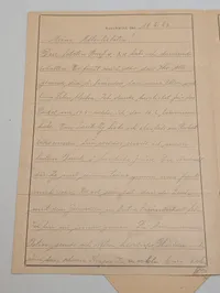 Koncentrationslejr Auschwitz brevpapir og kuvert fra fange Johann Dziubek