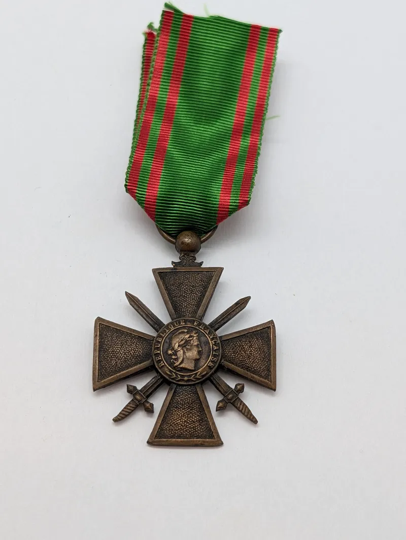 Fransk Croix de Guerre 1914-1917 Krigskors med Sværd
