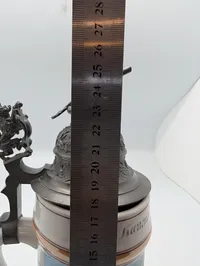 German Imperial Regimental Artillery Beer Stein with Cannon Finial