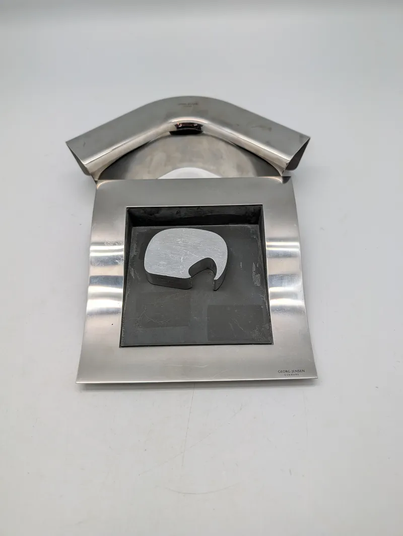 Georg Jensen Elephant oplukker og askebæger i rustfrit stål
