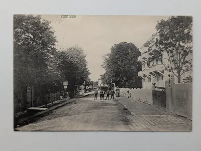 Vintage Taarbæk Denmark Street Scene Topographical Postcard