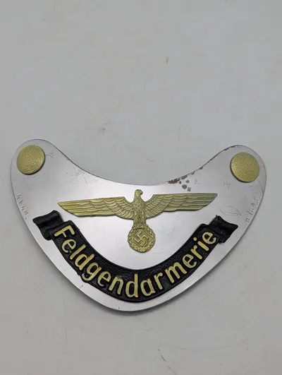 Tysk Feldgendarmerie Ringkrave med Ørn og Swastika Postwar 