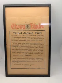 Ekstra Bladet April 9, 1940 WWII Danish Occupation Proclamation