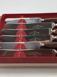 Raadvad and Solingen Vintage Cutlery Set with Fruit Knives and Stand