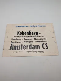DB Skandinavien-Holland-Expressskilt, København - Amsterdam CS