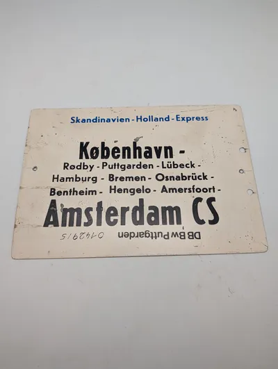 DB Skandinavien-Holland-Expressskilt, København - Amsterdam CS