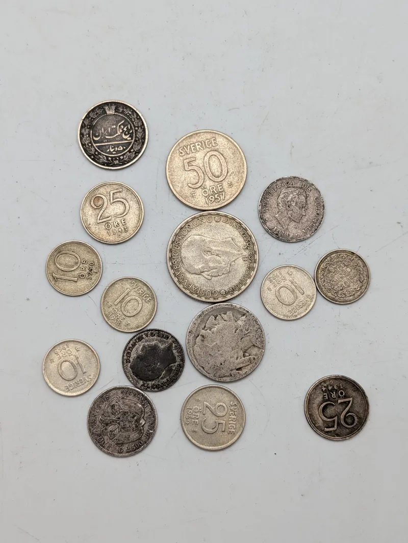 Collection of International Silver and Base Metal Coins, 20th Century