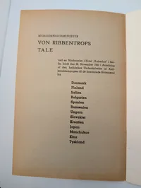 Joachim von Ribbentrop: Tale om Europas Frihedskamp, pamflet