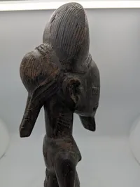 West African Baule Blolo Bian Wood Carved Male Spirit Spouse Figure
