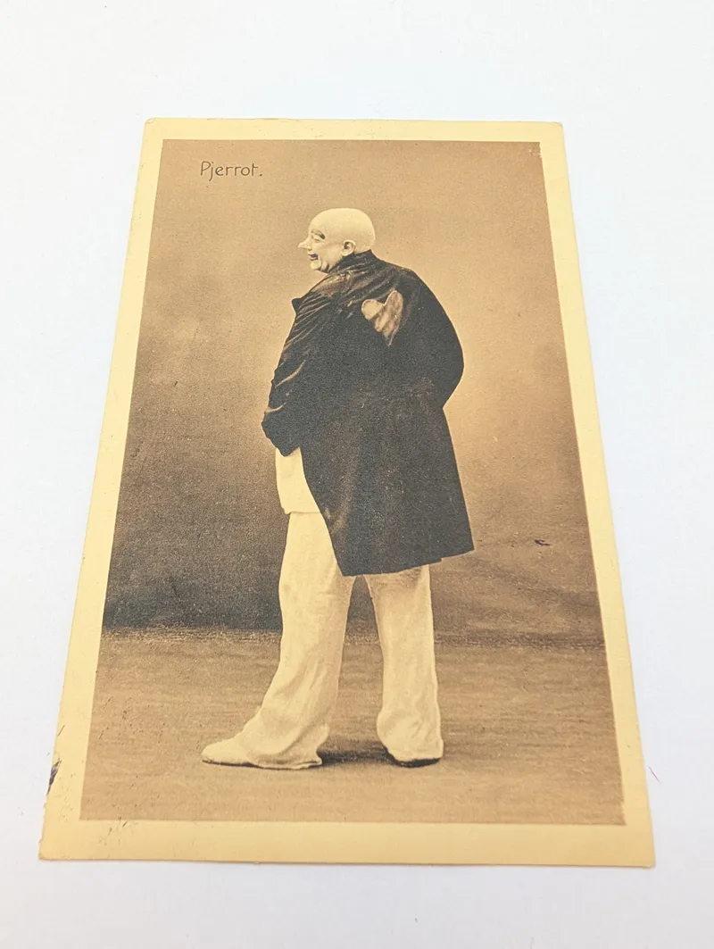 Antique Pjerrot Clown Postcard Featuring Niels Schoppe