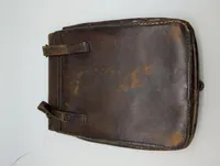 Militær Korttaske i Læder, Vintage Model, Dansk ?. Tysk ?