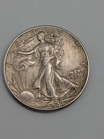 1941 Walking Liberty Silver Half Dollar Coin