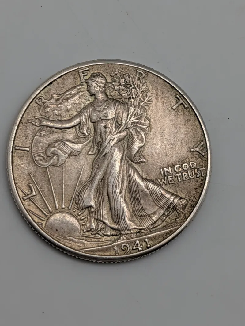 1941 Walking Liberty Silver Half Dollar Coin