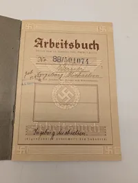 Tysk Arbejdsbog (Arbeitsbuch) fra Det Tredje Rige