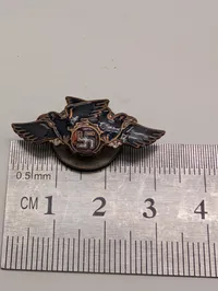 Dansk DNASAP ravnemærke WW2, originalt og Sjældent 
