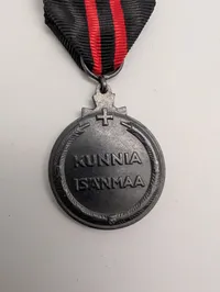 Finnish Winter War Medal with Rannikkopuolustus Clasp and Swords