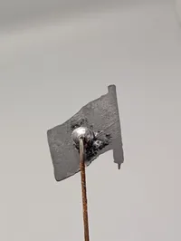 Hand-Painted Miniature Danish Flag Model on Pole WW2
