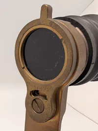 Vintage Brass Anti-Aircraft Ring Sight with Rubber Eyepiece