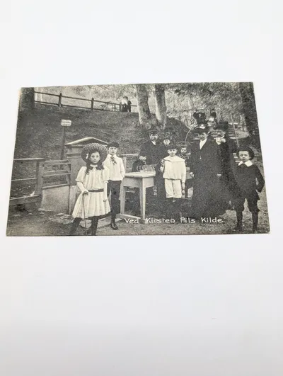 Vintage Danish Postcard, Ved Kirsten Pils Kilde, Dyrehaven