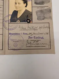 Tysk Kennkarte Identitetskort fra 1940 til Helene Neuber