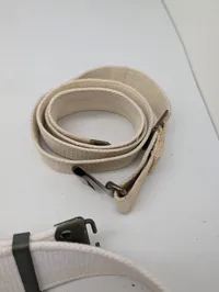 Danish Military HMAK White Canvas Webbing Belt and Gaiters Set MP Søværnet 