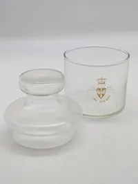 Holmegaard glasvaser med FSK og LMD Odense logoer