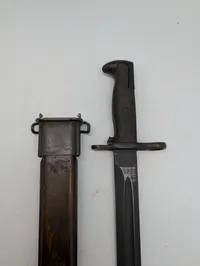 Amerikansk M1 Garand Bajonet med Dansk HTK-mærket Skede