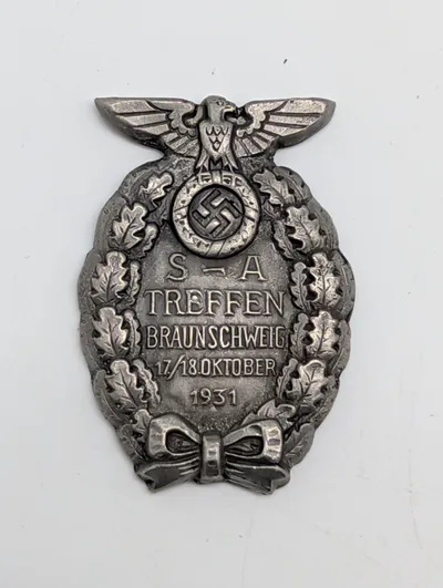 1931 SA Treffen Braunschweig Badge