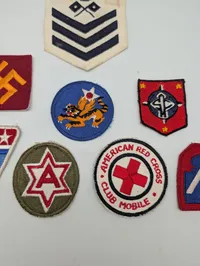 Lot of 8 Vintage WWII Era Military and Red Cross Uniform Patches