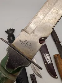 Collection of Eight Vintage Fixed Blade and Folding Knives