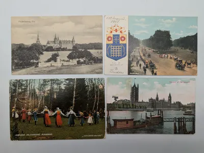Collection of Four Early 20th Century European Topographical Postcards
