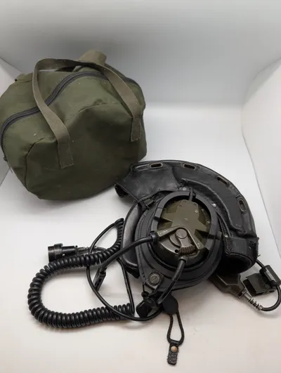 Telemit Tysk Militær Kampvognshjelm med Headset og Taske