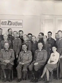 Indrammet gruppefoto af den tyske 417. Division fra 2. verdenskrig