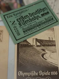 Samling af 1936 Berlin Olympiade Ephemera og Postkort