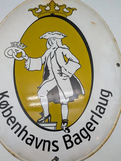Københavns Bagerlaug Emaljeskilt med Logo
