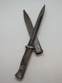 Tysk Mauser K98 Bajonet med tilhørende metalskede nummerens 