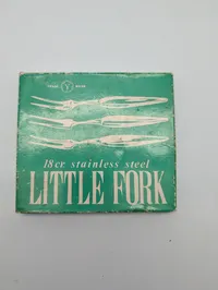 Vintage Y Trade Mark 18 Cr. Stainless Steel Little Fork Set of 12
