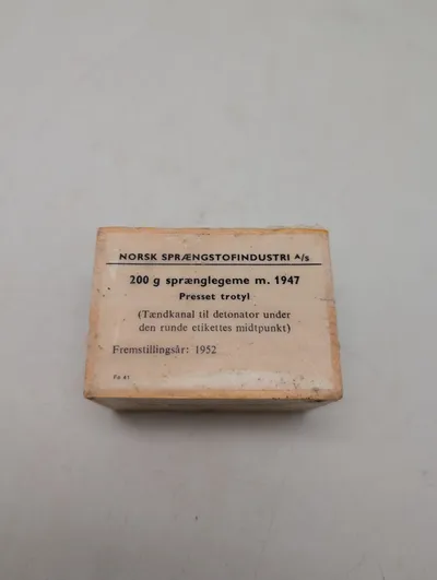 Norsk Sprængstofindustri A/S 200 g sprænglegeme m. 1947