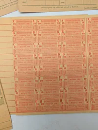 Vintage Danish WWII-Era and Post-War Ration Cards and Coupons