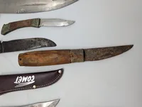 Collection of Eight Vintage Fixed Blade and Folding Knives
