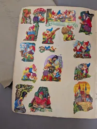 Samling af vintage danske glansbilledalbum og scrapbøger