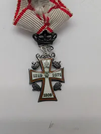 Danish Order of the Dannebrog Knight's Cross Medal with Ribbon miniture 