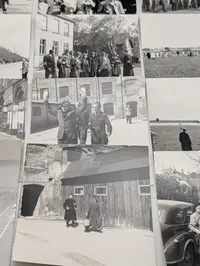 Samling af 15 historiske sort-hvide fotografier fra besættelsestiden i Danmark, optryk
