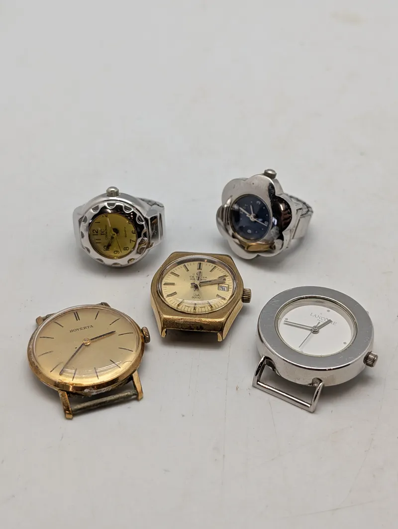 Samling af vintage ure og fingerringsure inkl. Certina og Hoverta