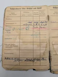 Tysk Luftwaffe Soldbuch fra 2. Verdenskrig tilhørende Karl Burkhardt