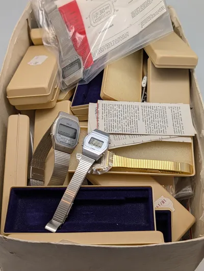 Kæmpe Samling af vintage Space og Cycle digitale armbåndsure