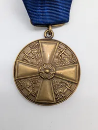 Finsk Hvide Roses Orden, Fortjenstmedalje i Bronze med Original Etui